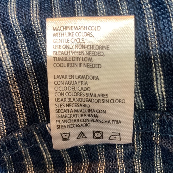 Weatherproof Brand Blue and White Pinstripe Lightweight Hoodie Size M - Picture 6 of 7